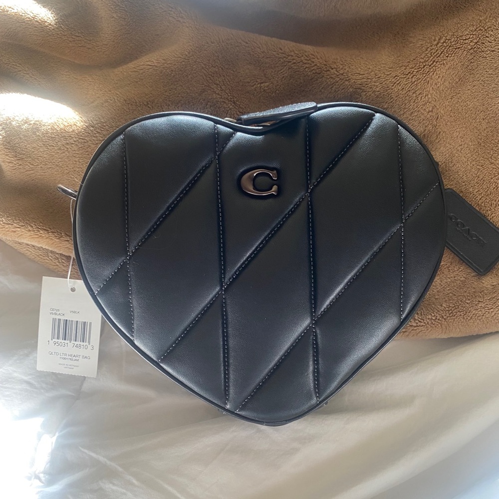 Coach quilted leather heart bag
